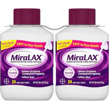 miralax twin pack 2 bottles 34 doses