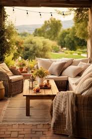 Rustic Deck With Patio Furniture