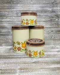 Enjoy free shipping on most stuff, even big stuff. Vintage Woodbury Kitchen Canisters 1970s Orange Green Brown Flowers Canister Set Gingham Flowers Canisters Lids Cheinco Vintage Kitchen By Agogovintage From A Gogo Vintage Of Havre De Grace Md Attic
