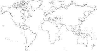 Planisphère Vierge Cm2 - Carte du monde à imprimer en A3, A4 et grand format (pdf et image)