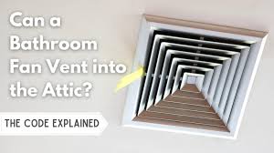 can a bathroom fan vent into the attic