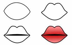 how to draw cartoon lips in just a few