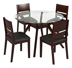 4 seater glass top dining table at