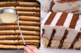 1/2 of the lady fingers with 1/2. Genius Cake A Creamy Dessert Made With Biscuits And Ladyfingers