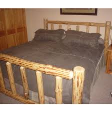 pine log queen size bed frame k a log