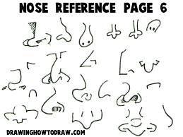 How to draw cartoon noses : Cartoon Noses Reference Sheets And Examples For Drawing Practice How To Draw Step By Step Drawing Tutorials