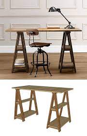 1,561 sawhorse desk products are offered for sale by suppliers on alibaba.com, of which office desks accounts for 1%, computer desks accounts for 1%, and woodworking benches accounts for 1. Diy Sawhorse Desks Inspired By Restoration Hardware Diy Standing Desk Sawhorse Desk Simple Desk