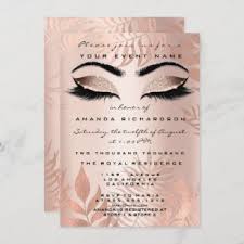 makeup sweet 16 invitations
