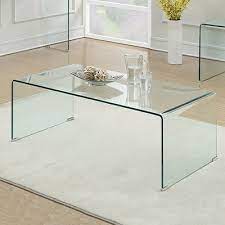 Ghost Glass Coffee Table Clear Glass