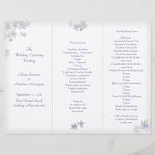 Lavender Art Tri Fold Wedding Program Template