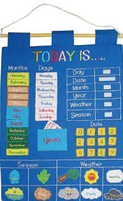 Childrens Today Is Fabric Wall Hanging Chart Seasons