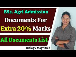 all doents for bsc agri admission