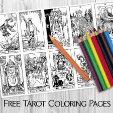 tarot card coloring pages daily