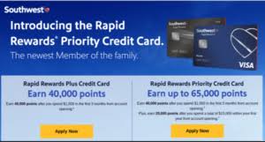 I successfully applied for this southwest rapid reward credit card in order to take advantage of the $200 credit promotion to be applied on my credit card statement. Southwest Rapid Rewards Priority Credit Card
