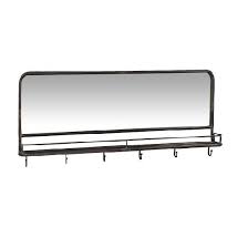 Wall Mirror With Shelf And Hooks