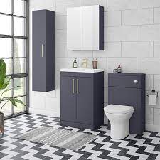 arezzo blue floor standing vanity unit