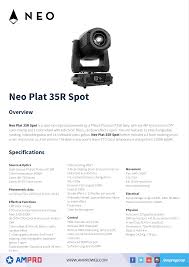 Neo Plat 35r Spot Manualzz Com