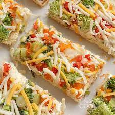 appetizer crescent roll veggie pizza
