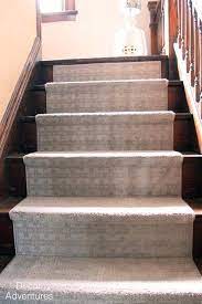 carpet runners on our split staircase