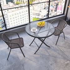 Foldable Garden Cafe Round Table Chair
