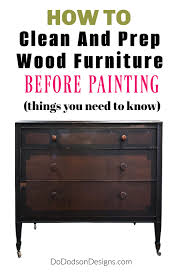 prep wood furniture before painting