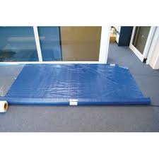 polyweave blue tarp floor protection