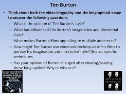 Cinematic techniques in Tim Burton's Films
