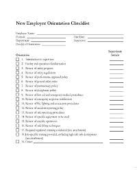Images Of New Hire Orientation Checklist Template Employee