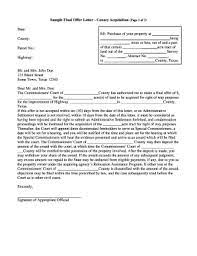 real estate offer letter template forms