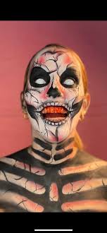 scary skull makeup