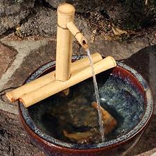 bamboo accents water fountain with pump