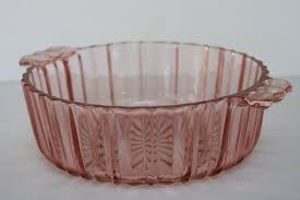 1930s vintage pink depression glass