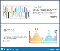 Statistics Charts And Diagrams Visual Data Web Stock Vector