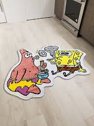 spongebob cartoon floor mat washable