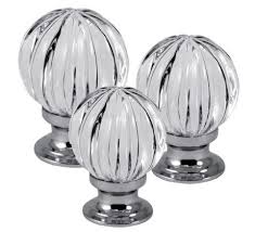 Glass Pumpkin Cupboard Knob Polished