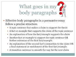 essay body structure example ShowMe