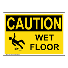 osha sign caution wet floor sign