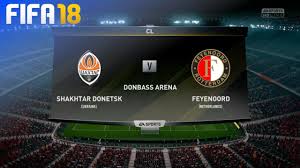 Shakhtar donetsk play in competitions Fifa 18 Shakhtar Donetsk Vs Feyenoord Donbass Arena Youtube