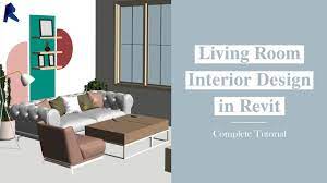 living room interior design in revit