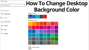 how to change desktop background color