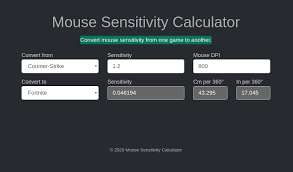 mouse sensitivity calculator