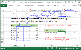 excel count count rows matching two