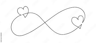 infinity love icon continuous line art