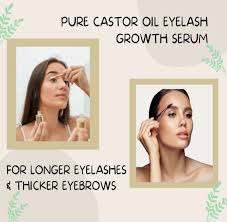 pure castor oil eye lash growth green
