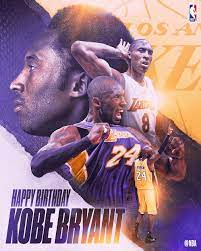 August 23rd is kobe bryant's birthday, and los angeles lakers superstar lebron james made sure to remember the purple and gold legend along . Kobe Bryant 40th Birthday Official Nba Artwork On Behance Kobe Bryant Birthday Kobe Bryant Quotes Kobe Bryant