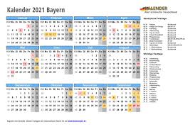 Importieren sie die feriendaten in ihren eigenen terminkalender Kalender 2021 Bayern Alle Fest Und Feiertage