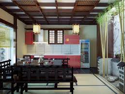 japanese inspired kitchen dining space