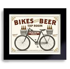 Beer Gifts For Men Bicycle Wall Art