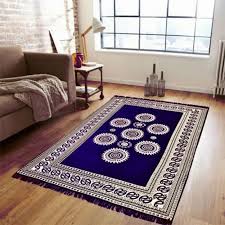 polyester printed blue chenille carpet