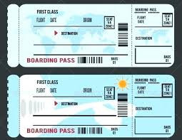 Boarding Pass Invitation Template Travel Tickets Vector